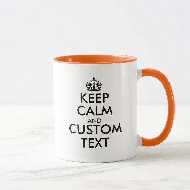 Mug Personnalisé Restez calme et continuez votre café  (Droite)