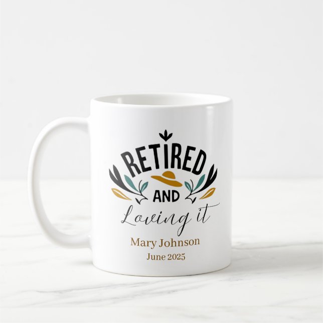 Mug Personnalisé Retraité et l'aimer (Gauche)