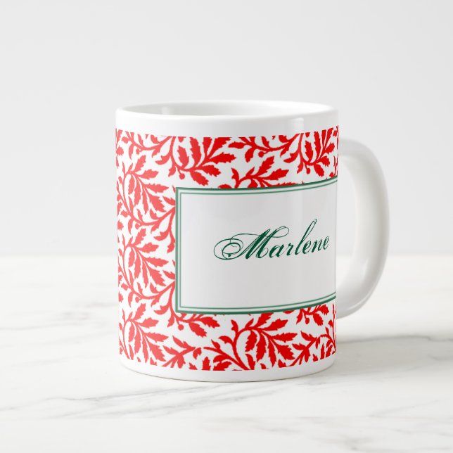 Mug personnalisé rouge ivoire (Devant droit)