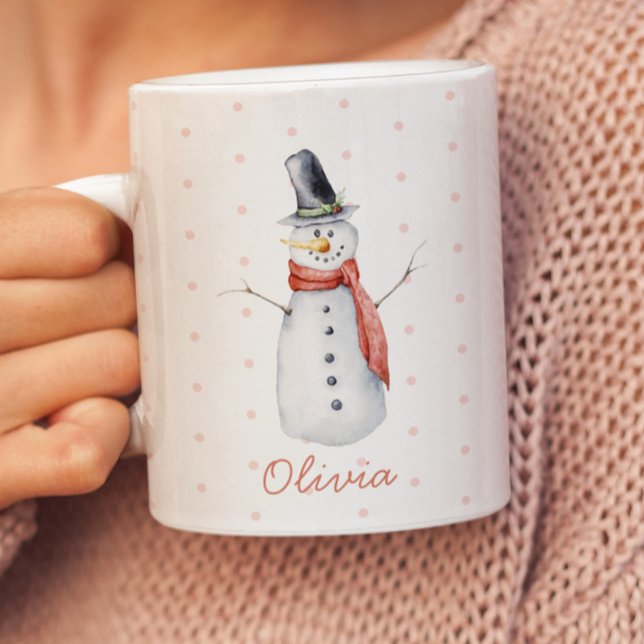Mug Personnalisé Russe aquarelle Snowman laissez-le ne (Créateur téléchargé)