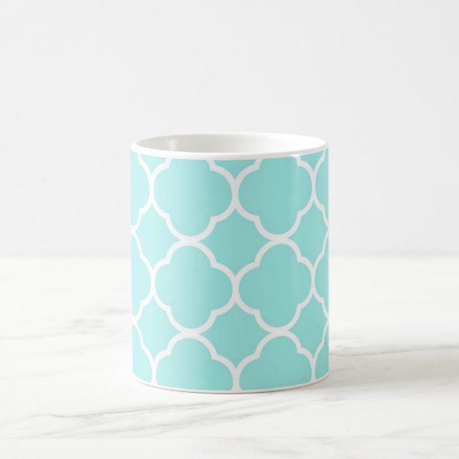 Mug Personnalisé Simple élégant Quatrefoil vert (Centre)