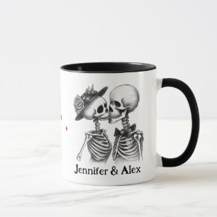 Mug Personnalisé Skeleton Couple Names Personnalisé
