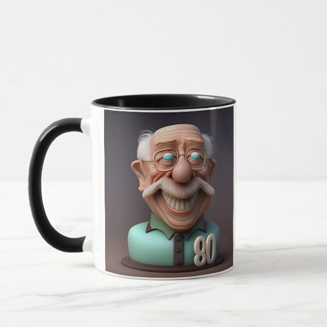 Mug Personnalisé Special Funny 80ans Anniversaire (Gauche)