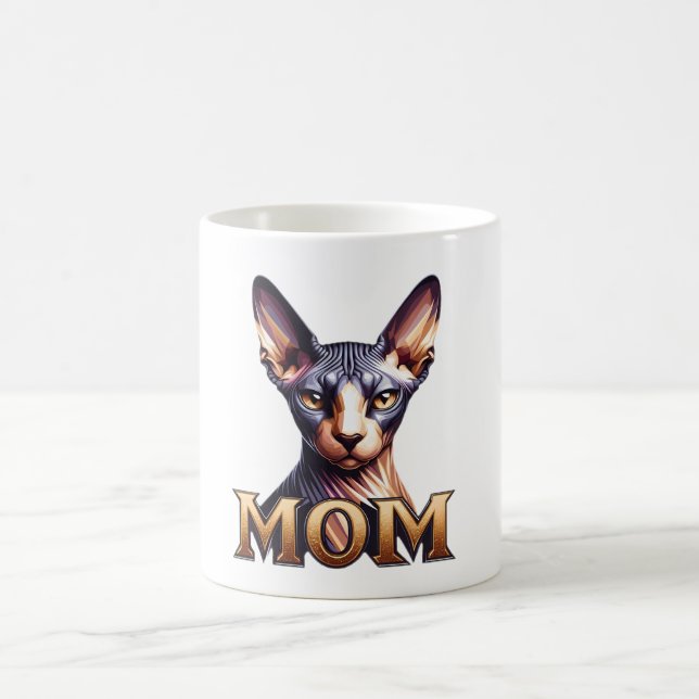 Mug Personnalisé Sphynx Chat Maman Personnalisée Femme (Centre)