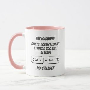 Mug Personnalisé sur mesure drôle maman copier + col