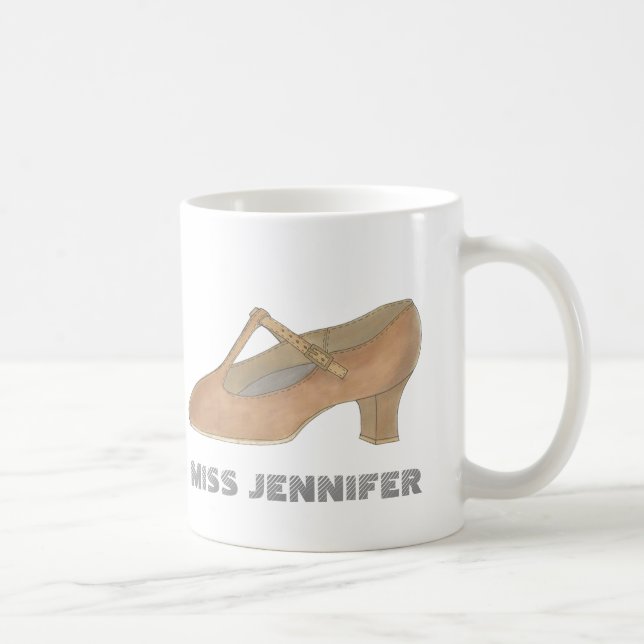 Mug Personnalisé Tan Caractère Chaussure Danse Enseign (Droite)
