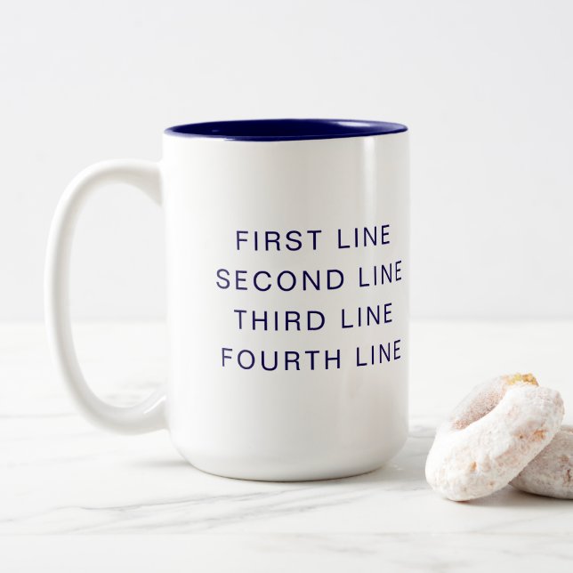 Mug Personnalisé Texte Personnalisé Bicolore (Avec donut)
