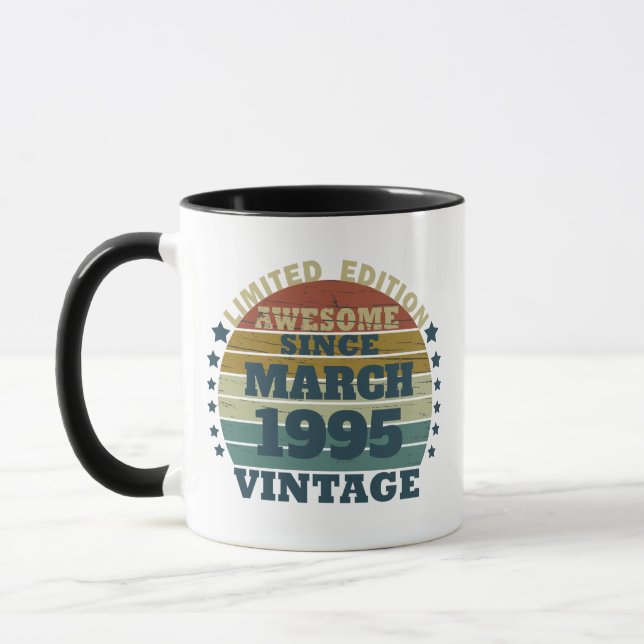 Mug Personnalisé Trente vintage 30e anniversaire (Gauche)