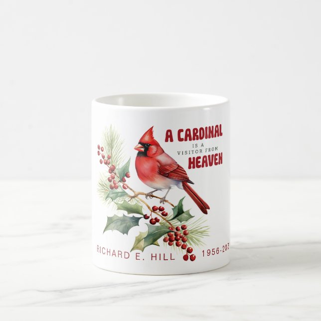 Mug Personnalisé Un Cardinal Est Un Visiteur Du Ciel (Centre)