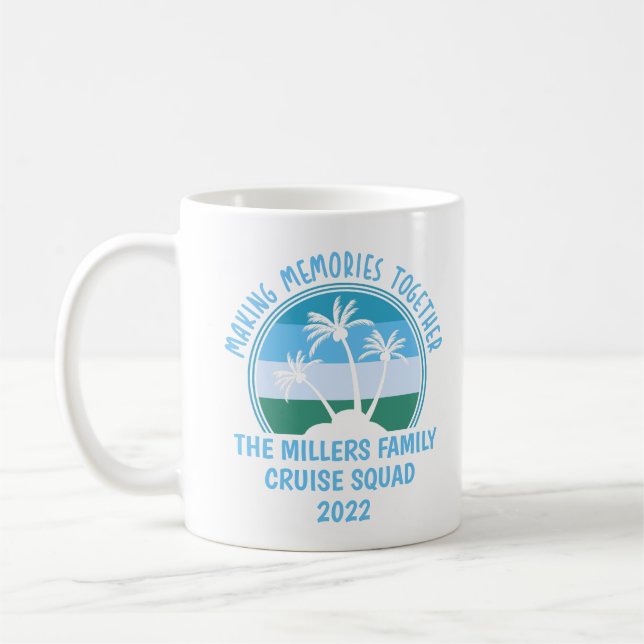 Mug Personnalisé Vacances en famille Été Réunion Plage (Gauche)