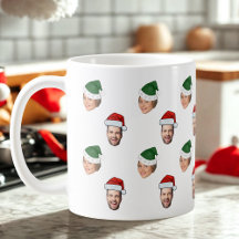 Personnalisé Visage 2 Photos Santa Hat Cadeau de N