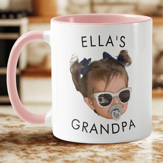 Mug Personnalisé Visage, Baby Face Dady Cadeau, Grand- (Créateur téléchargé)