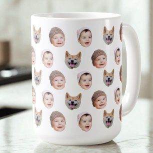 Mug personnalisé visage bébé, Custom Family 3 Phot