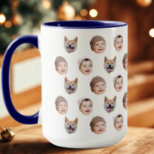 Mug personnalisé visage bébé, Custom Family 3 Phot
