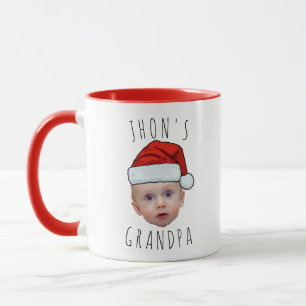Mug Personnalisé Visage bébé Père Noël Chapeau Photo d