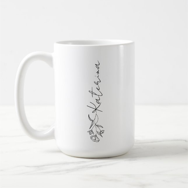 Mug Personnalisé Votre Nom Floral
