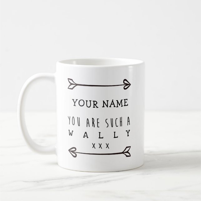 Mug personnalisé - Wally - Drôle Mug (Gauche)
