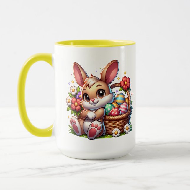 Mug Personnalisée Mignonne Happy Maman de Pâques (Gauche)