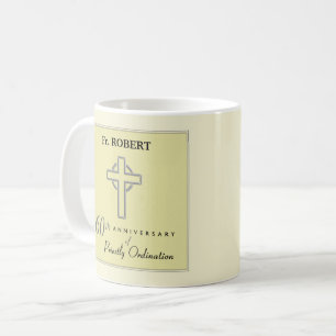 Mug Personnaliser, 60e anniversaire du prêtre Embossé