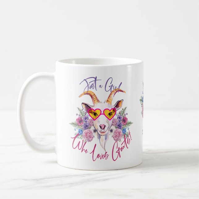 Mug PERSONNALISER | Chèvre hipster - Fille qui aime le (Gauche)