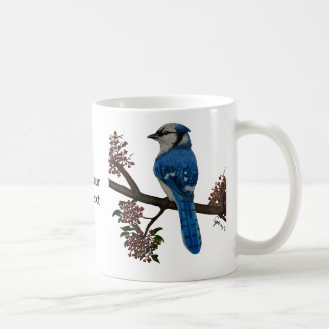Mug Personnaliser de geai bleu (Droite)