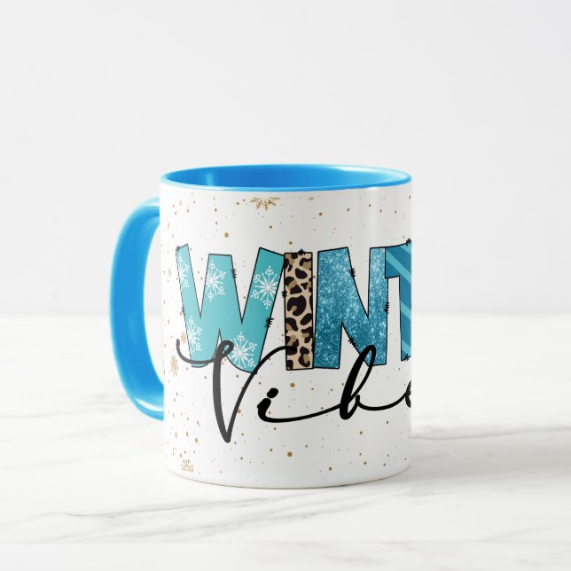 Mug Personnaliser des vibrations d'hiver (Devant gauche)