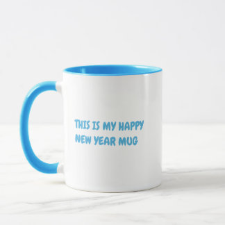 Mug Personnaliser Funny Happy New Year Sky Blue