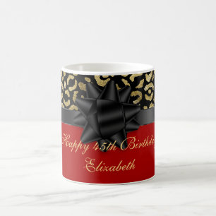 Mug Personnaliser Impression Anniversaire Rouge Noir O