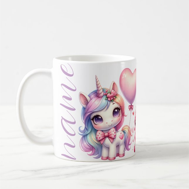Mug Personnaliser la licorne d'anniversaire (Gauche)