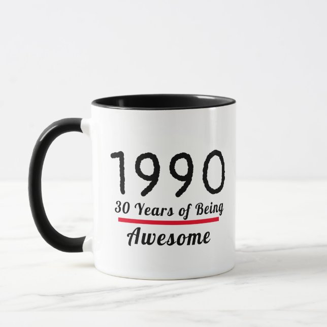 Mug Personnaliser l'âge de l'année personnalisée Awesd (Gauche)