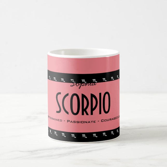 Mug Personnaliser le Zodiac d'anniversaire SCORPIO cou (Centre)