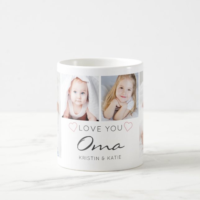 Mug PERSONNALISER LOVE YOU OMA manuscrit 4 Photo (Centre)
