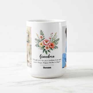 Mug Personnaliser Nom Floral Flower Granma Cadeau Comb