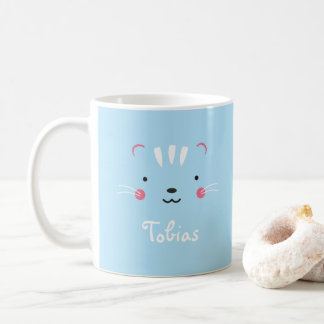 Mug Personnaliser paleturquoise bleu adorable chatte t