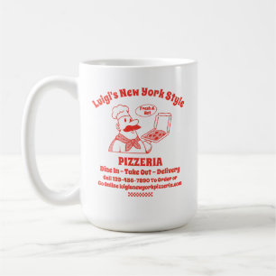 Mug Personnaliser Pizza Restaurant Graphique détaillé