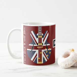 Mug Personnaliser Rock & Roll Star Union Jack Guitar