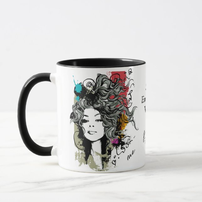 Mug Personnaliser une femme forte et habilitée (Gauche)