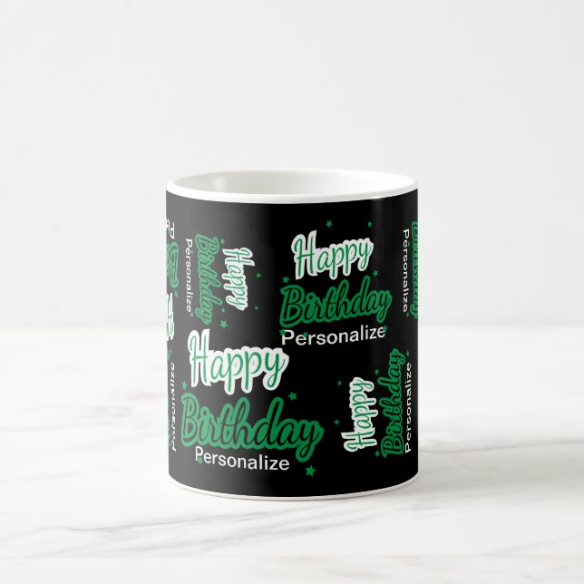 Mug Personnalisez Joyeux Anniversaire - Vert (Centre)