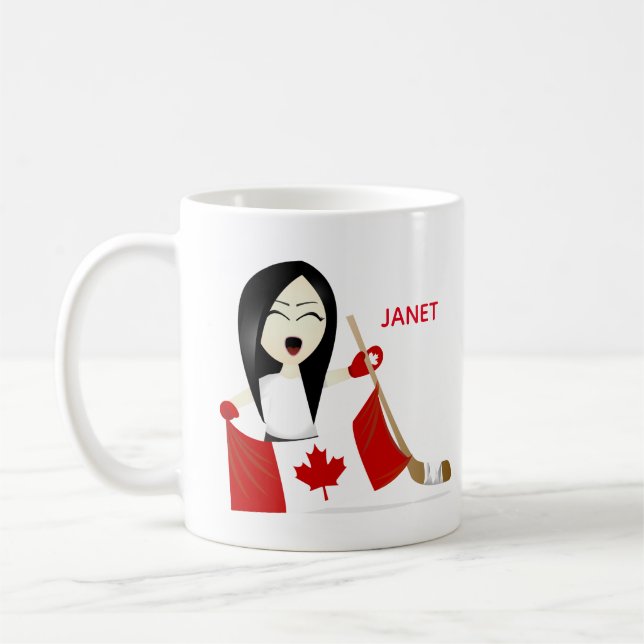 Mug Personnalisez la fan femelle de bande dessinée du (Gauche)