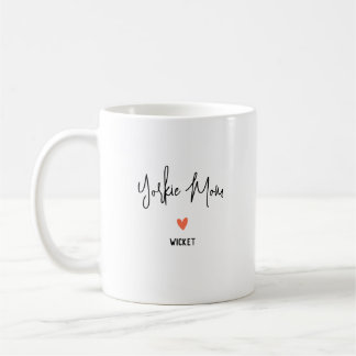 Mug Personnalisez-Le ! Yorkie Maman 1 Nom du coeur