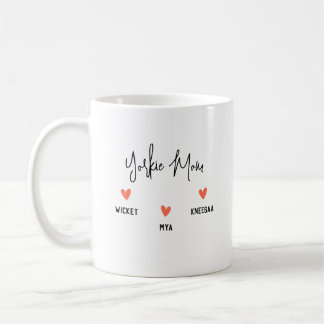 Mug Personnalisez-Le ! Yorkie Maman 3 Nom du coeur