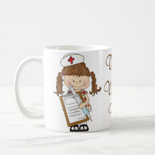 Mug Personnalisez les cadeaux d'infirmière de brune !