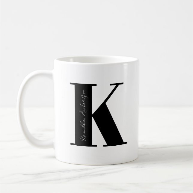 Mug Personnalisez votre nom Commencez par la lettre K (Gauche)