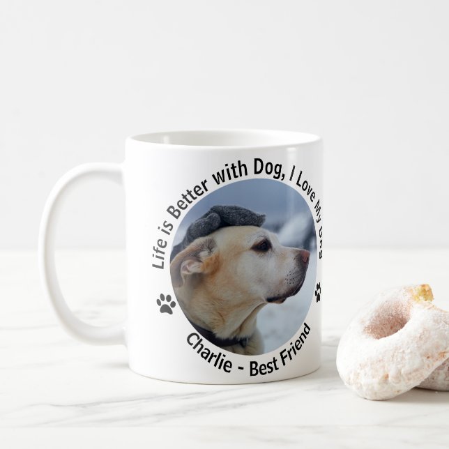 Mug Personnalisez votre propre photo d'animal de compa (Avec donut)