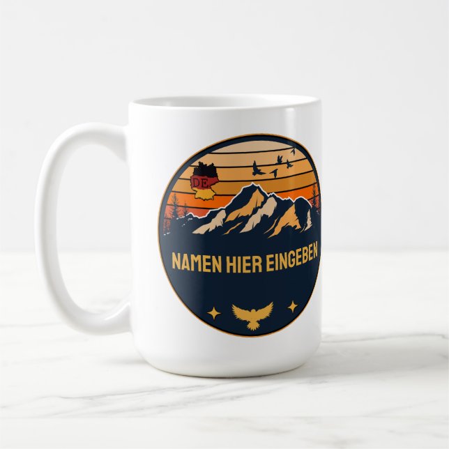 Mug Personnalisierter Ortsname Deutschland Runddesign (Gauche)