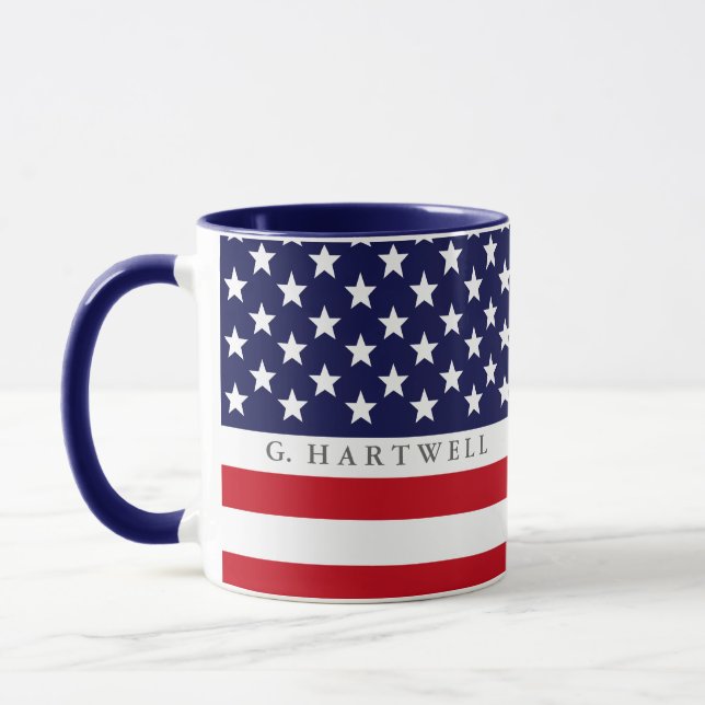 Mug Personnalité du drapeau américain (Gauche)