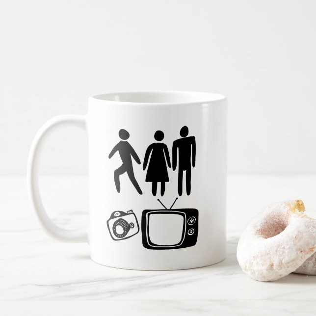 Mug Personne Femme Homme Caméra TV (Avec donut)