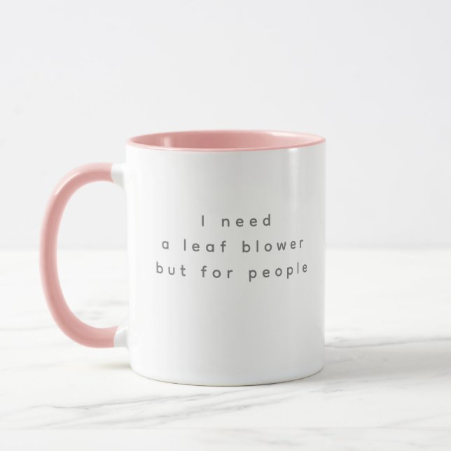 Mug Personnes Fleurs Feuilles Drôle Dire Gris Police D (Gauche)