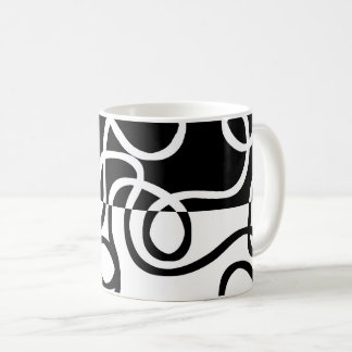 Mug Persuasion linéaire I : Abstrait noir et blanc