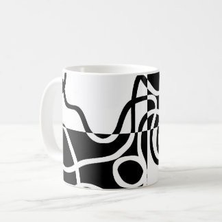 Mug Persuasion linéaire II : noir et blanc Abstrait